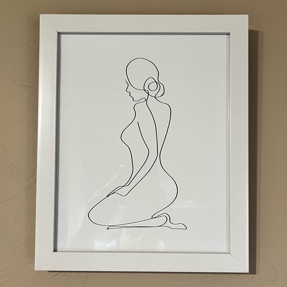 Women’s silhouette photo line art prints. 8.5” X 10.5” White Modern Contemporary - Picture 3 of 7
